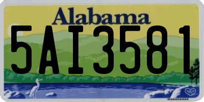 AL license plate 5AI3581