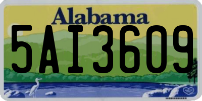 AL license plate 5AI3609