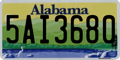 AL license plate 5AI3680