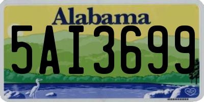 AL license plate 5AI3699