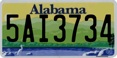 AL license plate 5AI3734