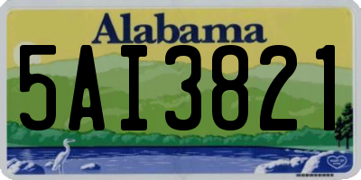 AL license plate 5AI3821