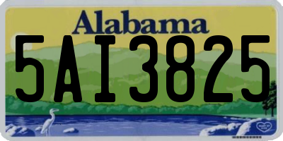 AL license plate 5AI3825