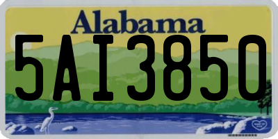 AL license plate 5AI3850