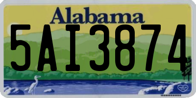 AL license plate 5AI3874