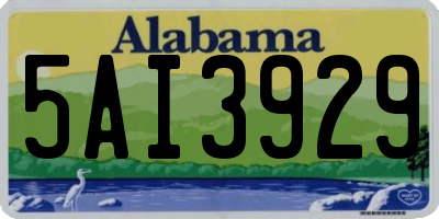 AL license plate 5AI3929