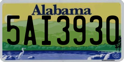 AL license plate 5AI3930
