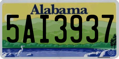 AL license plate 5AI3937