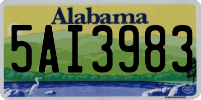 AL license plate 5AI3983