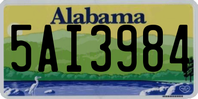 AL license plate 5AI3984
