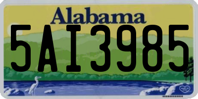 AL license plate 5AI3985