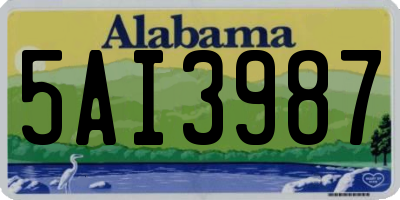 AL license plate 5AI3987