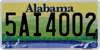 AL license plate 5AI4002