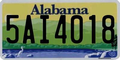 AL license plate 5AI4018