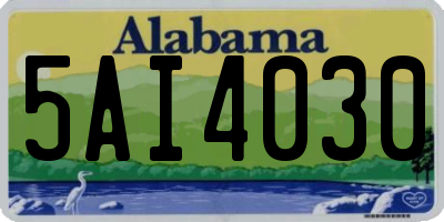 AL license plate 5AI4030