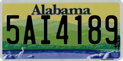 AL license plate 5AI4189