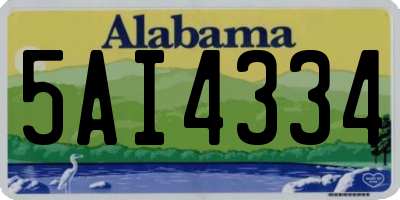 AL license plate 5AI4334