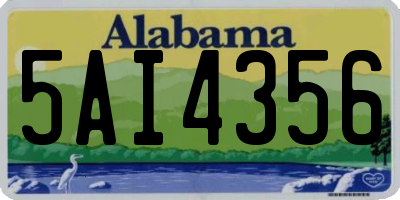 AL license plate 5AI4356