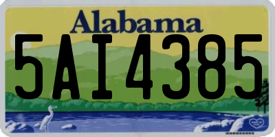 AL license plate 5AI4385