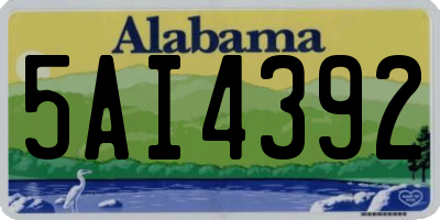 AL license plate 5AI4392