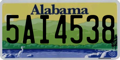 AL license plate 5AI4538