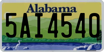 AL license plate 5AI4540