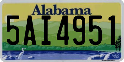 AL license plate 5AI4951