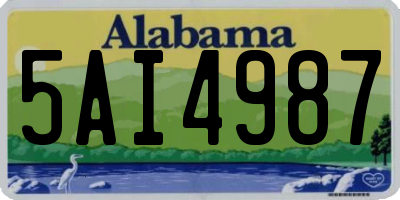 AL license plate 5AI4987