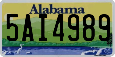 AL license plate 5AI4989
