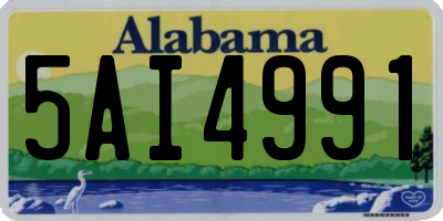 AL license plate 5AI4991