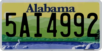 AL license plate 5AI4992