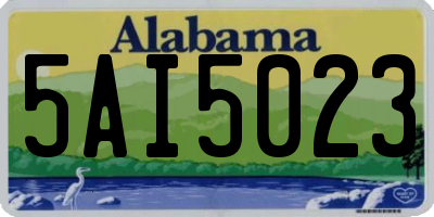 AL license plate 5AI5023
