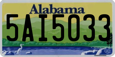 AL license plate 5AI5033