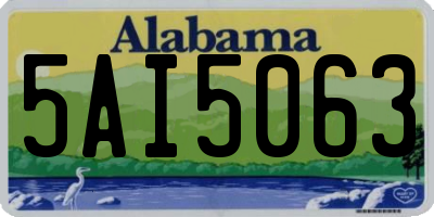 AL license plate 5AI5063