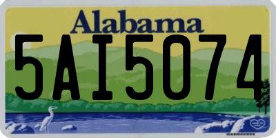 AL license plate 5AI5074