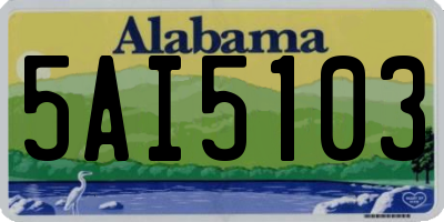 AL license plate 5AI5103