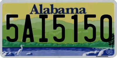 AL license plate 5AI5150