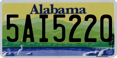 AL license plate 5AI5220