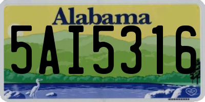 AL license plate 5AI5316