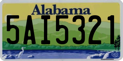 AL license plate 5AI5321