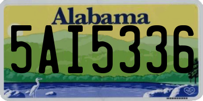 AL license plate 5AI5336