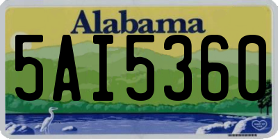 AL license plate 5AI5360