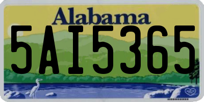 AL license plate 5AI5365