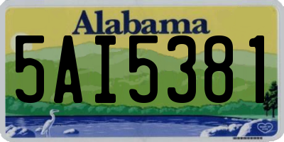 AL license plate 5AI5381