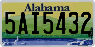 AL license plate 5AI5432