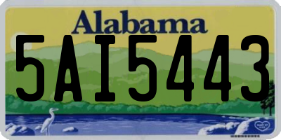 AL license plate 5AI5443