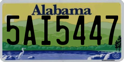 AL license plate 5AI5447