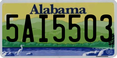 AL license plate 5AI5503