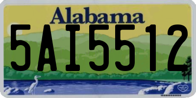AL license plate 5AI5512