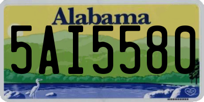 AL license plate 5AI5580